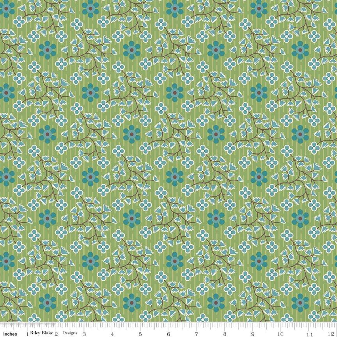Fabric Riley Blake Basil Swell Gentler Times by the Quarter Yard C16470-BASIL